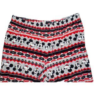 Disney Mickey Mouse Soft Fleece Cuffed Pants Stretchy Sleepwear XL 16/18